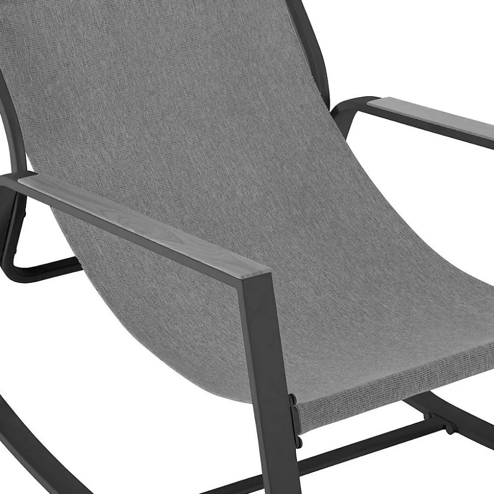 Fauteuil à bascule de jardin Felinio gris - Hespéride