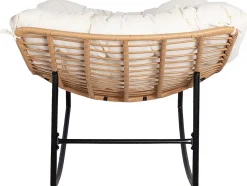 Fauteuil à bascule papasan avec coussin intérieurextérieur 