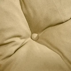 Fauteuil chaise pliable et inclinable en bois grand confort avec coussin capitonné épais - dim. 71I x 89P x 96H cm - beige