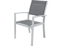 Fauteuil jardin AluTextilène "Tropic" Phoenix Gris foncé Lot de 2