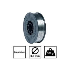 Fil à souder aluminium 0.8mm Bobine fil aluminium 500g Qualité Ag5 MIG-MAG INE