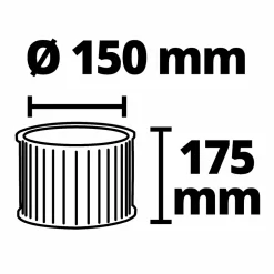 Filtre plissé Einhell pour aspirateur à poussière