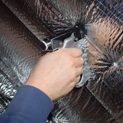 FISHTEC - Agrafeuse cloueuse 3 en 1 - Réglable - 1200 agrafes et clous inclus - Pour murs, câbles et bricolage - Corps métal