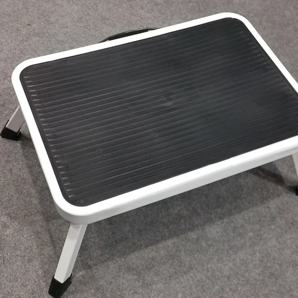 FISHTEC - Marchepied pliant antidérapant 150 kg - 46x32x17 cm - Acier - Patins caoutchouc - Compact 4 cm