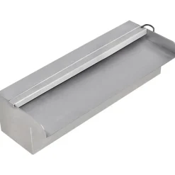 Fontaine rectangulaire de piscine avec LED Inox 30 cm