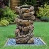 Fontaine Sylvia Art-Pond 28x22x48 cm avec éclairage LED blanc chaud et pompe 250L/h
