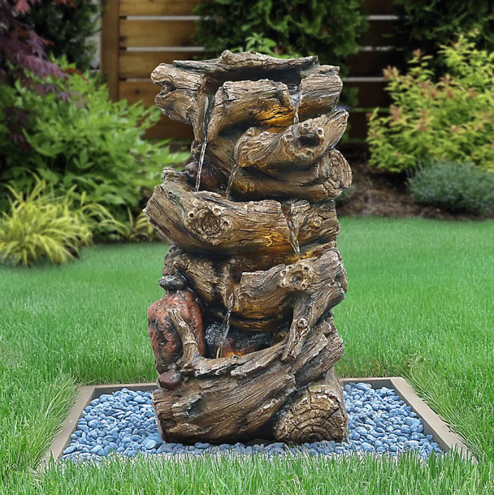 Fontaine Sylvia Art-Pond 28x22x48 cm avec éclairage LED blanc chaud et pompe 250L/h