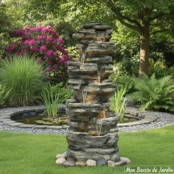 Fontaine Zenith XL 148cm Art-Pond intérieur/extérieur avec LED et pompe 1100L/h