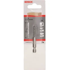 Foret bois (x1) - dimensions Ø.2 x L.62 mm - emmanchement hexagonal - Bosch