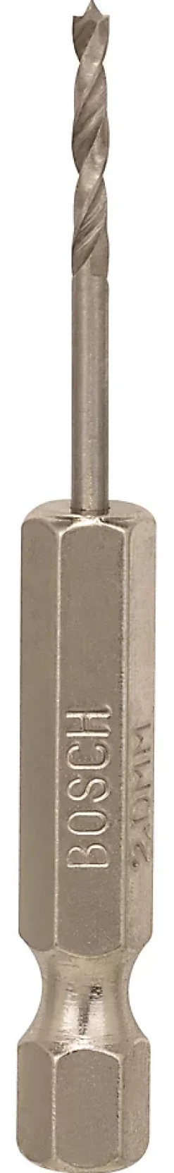 Foret bois (x1) - dimensions Ø.2 x L.62 mm - emmanchement hexagonal - Bosch