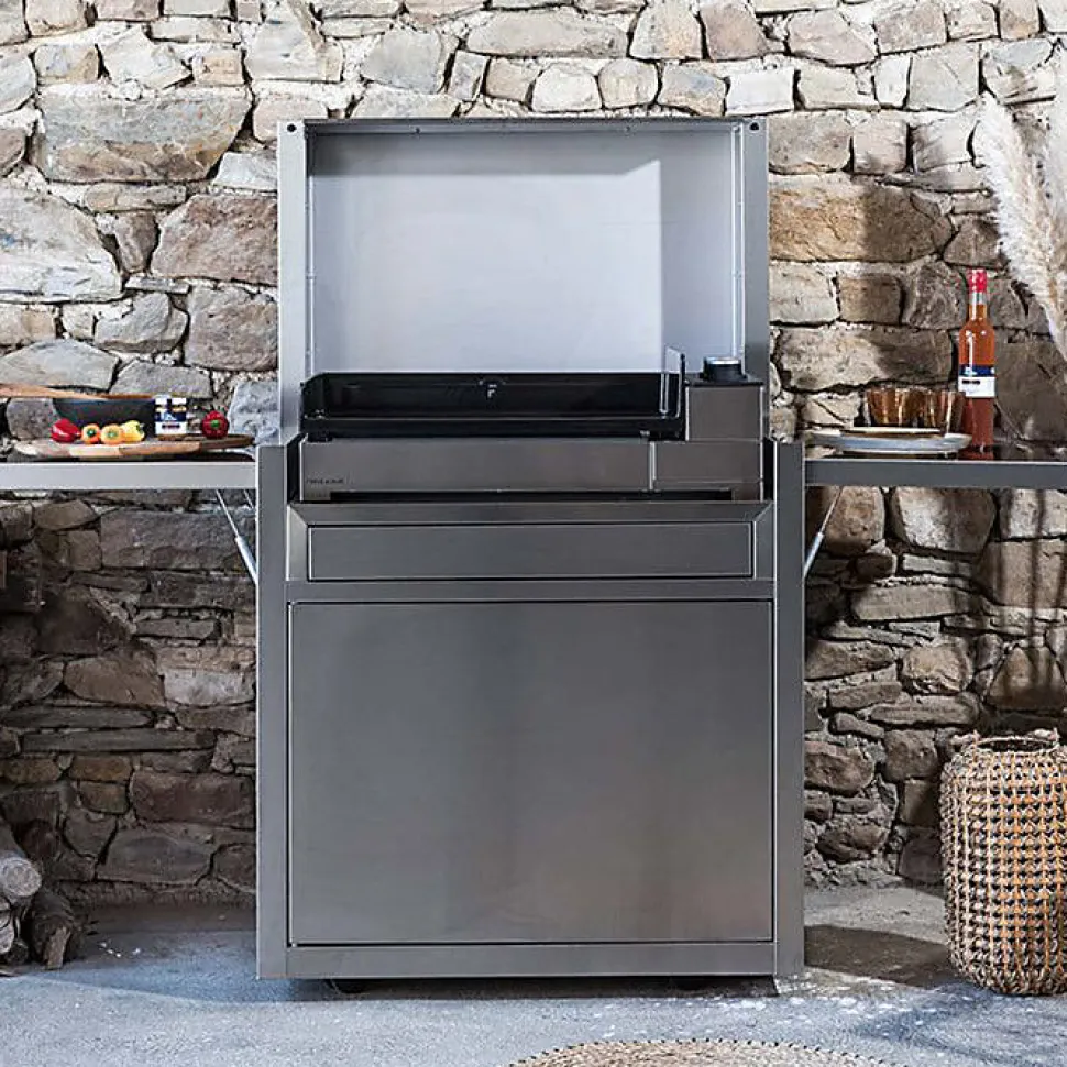 Forge Adour Chariot pour plancha inox - chpif60