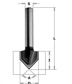 Fraise carbure pointe en V 12,7 mm - CMT Contractor