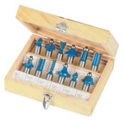 Fraises de Défonceuse TCT 1/2" - Lot de 12 Pièces - Précision et Performance pour Bois - Silverline