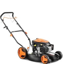 Fuxtec tondeuse à gazon thermique mulching autotractée 196cm3 largeur de coupe 51cm redonne du tonus à votre pelouse