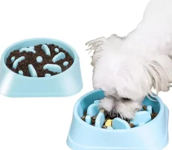 Gamelle Anti Glouton Chien bleu