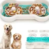 Gamelles pour chien à alimentation lente Double gamelle anti-étouffement en forme d'os
