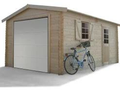 Garage bois 19.26 m² 2.58 x 5.38 x 2.53 m 40 mm