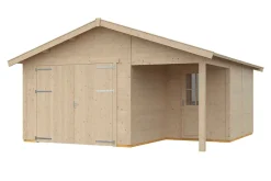 Garage bois SKAN HOLZ Varberg 2, 500x525cm, 45mm, non traité