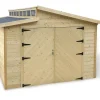 Garage bois "Torino" 20.88 m2 3.64 x 5.74 x 2.92 m 28 mm