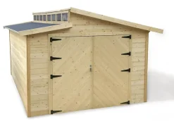 Garage bois "Torino" 20.88 m2 3.64 x 5.74 x 2.92 m 28 mm