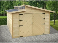Garage bois "Torino" 20.88 m2 3.64 x 5.74 x 2.92 m 28 mm