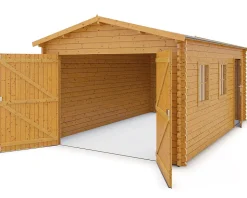 Garage en bois marron 16,83 m2 Varpa