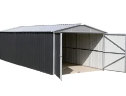 Garage métal 22.63m² anthracite 297 x 762 x 221 cm