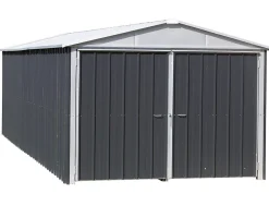 Garage métal 22.63m² anthracite 297 x 762 x 221 cm