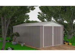 Garage métal "Nevada" avec porte battante 18,56 m²