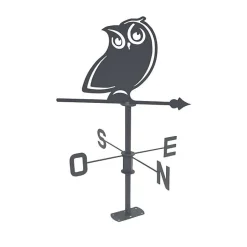 Girouette Hibou - 45x72,5 cm - anthracite