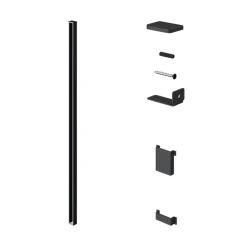 Glissière vendue par 2 en aluminium anthracite pour départ mural Neva Klikstrom, hauteur unitaire 95cm