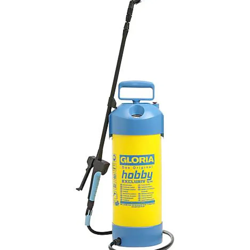 Gloria Hobby Exclusiv 000262.0000 pulvérisateur à pression 5 l, manomètre intégré, tube télescopique