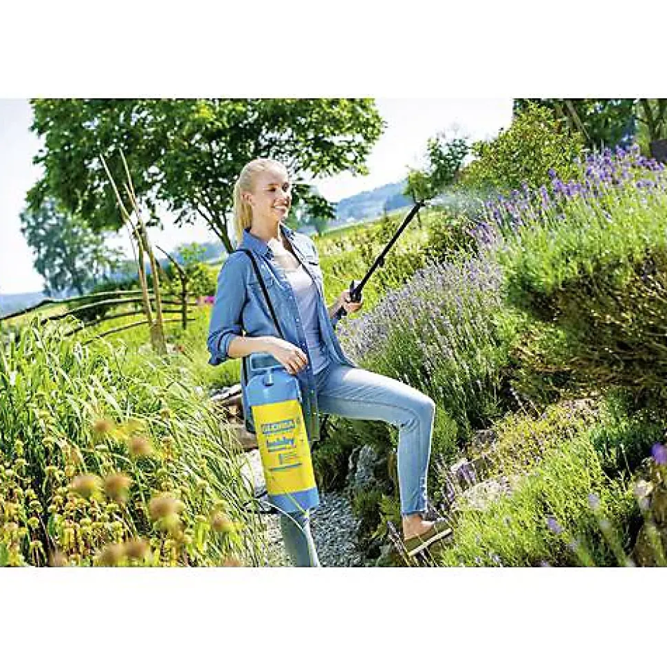 Gloria Hobby Exclusiv 000262.0000 pulvérisateur à pression 5 l, manomètre intégré, tube télescopique