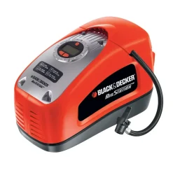 Gonfleur-compresseur filaire - 11 Bars - 160 PSI - 220 V ou allume-cigare 12V - Fourni avec 1 aiguille et 2 embouts