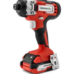 Greencut ATD200L - Perceuse-visseuse à percussion avec batterie lithium 20V, vitesse 3500rpm, porte-outils 1/4