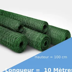 Grillage Triple Torsion, Vert, Maille hexagonale 25 mm, 100 cm x 10 m
