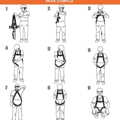 Harnais antichute - 2 Dés d'accrochage - FA1010500