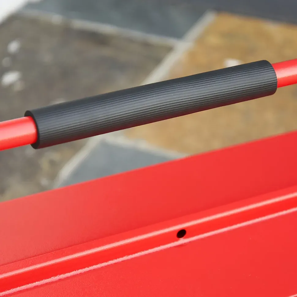 HOMCOM Boite à outils métallique - coffret à outils - caisse à outils 3 niveaux 5 plateaux rétractables - tôle acier rouge
