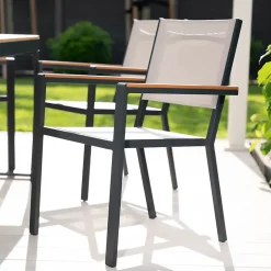 HOME DELUXE Chaise de jardin empilable SEDIA - 1 pièce Chaise empilable, chaise de balcon, chaise de terrasse