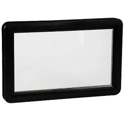 Hublot pour porte de garage rectangulaire G.C.N.V Protecta en PVC noir l.34,2 x H.21 cm