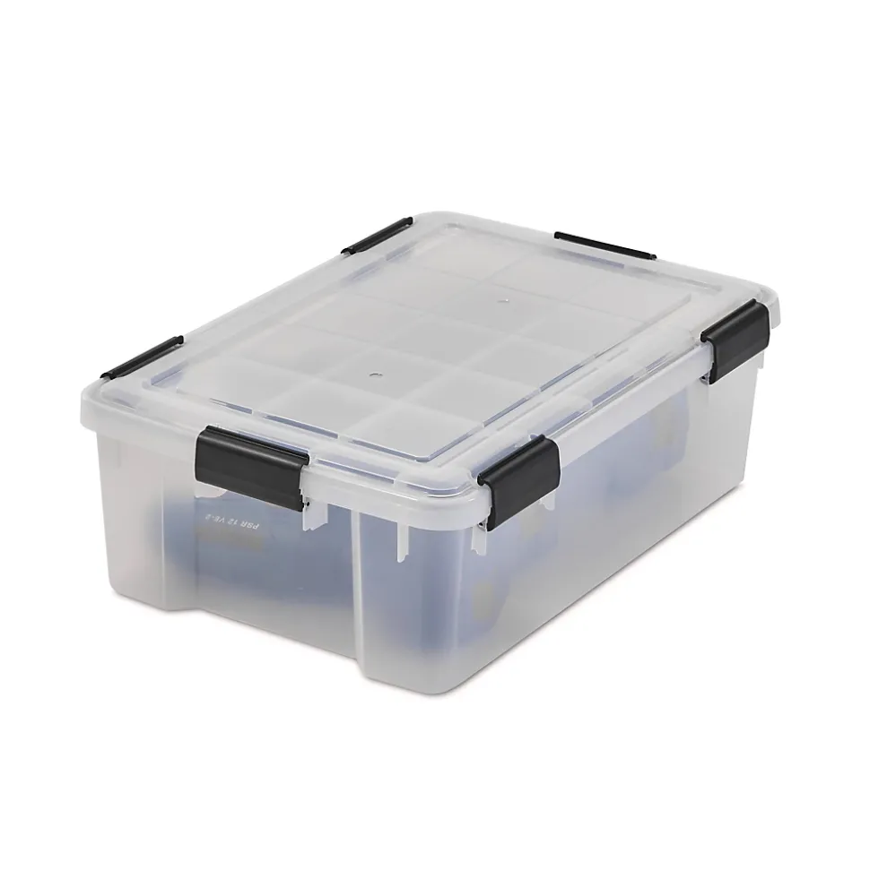 Iris Ohyama, Boite de Rangement Hermétique, 30L, Lot de 6, Transparent, AT-LS