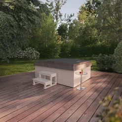 Jacuzzi d'extérieur NIMBUS - avec escalier et couverture thermique