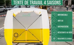 JAX3 Tente de Chantier Pro - Montage Rapide Pop Up - Imperméable - UV50+ - Usage Intensif - Sans Outil