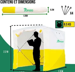 JAX3 Tente de Chantier Pro - Montage Rapide Pop Up - Imperméable - UV50+ - Usage Intensif - Sans Outil