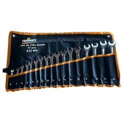 Jeu de clés mixtes 17 pièces (6-22 mm)