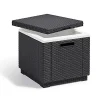 Keter Pouf de rangement Cube Graphite 213816 422801