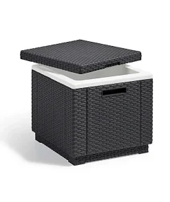 Keter Pouf de rangement Cube Graphite 213816 422801