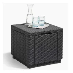 Keter Pouf de rangement Cube Graphite 213816 422801
