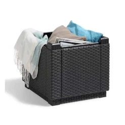 Keter Pouf de rangement Cube Graphite 213816 422801