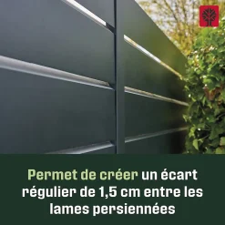 Kit 16 entretoises pour 6 lames persiennes Neva Klikstrom noir